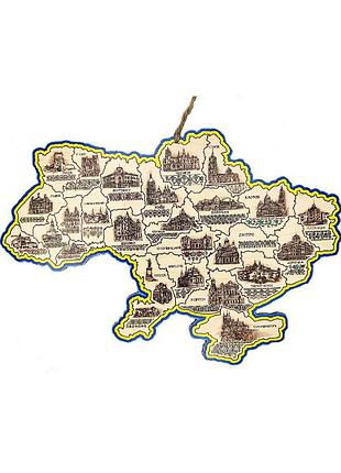 Подвесная карта украины однослойная а4 с ободками