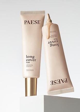 Paese long cover fluid tube foundation, тональний флюїд, тональна основа, обличчя
