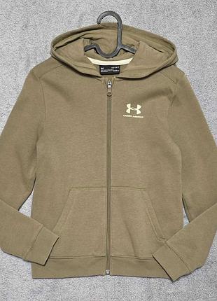 💚 худі under armour на блискавці з капюшоном | 158 см (ylg) | оригінал 💚
 у трендовому кольорі хакі (оливковий)