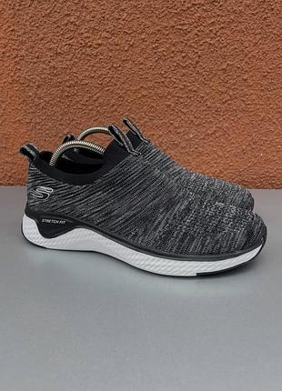 Оригінальні жіночі повсякденні зручні легкі кросівки skechers 38-39 розмір 24.5 см сірого кольору