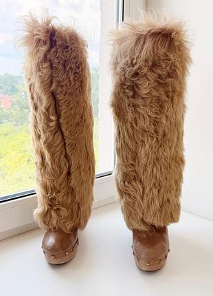 Чоботи y2k style bruno magli faux fur