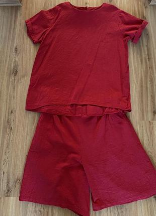 Костюм лляний з шортами 54 -56