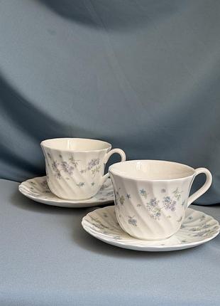 Чайна пара wedgwood “april flowers” вінтаж