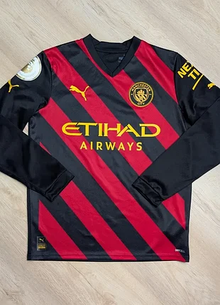 Футболка manchester city puma 2022/23 виїзна, довгий рукав, 164 (xs)
