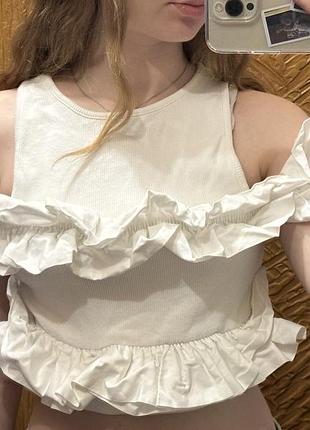 Топ білий zara