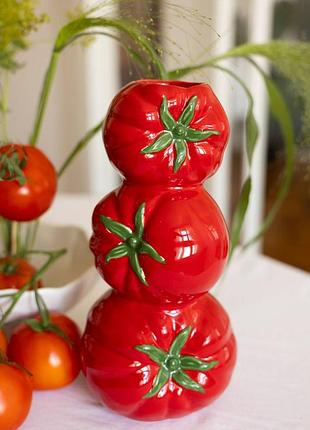 Ваза керамічна tomato 11.5*10*23.5см червона