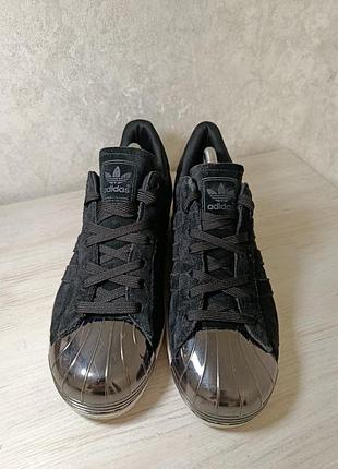 Кросівки adidas superstar metal toe original чорні замша. розмір 40 - 25,5 см. металевий носок !!!