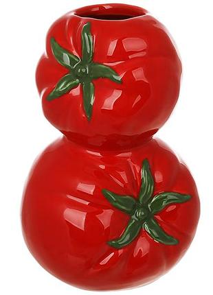 Ваза керамическая Tomato 10*9*16.5см, красная