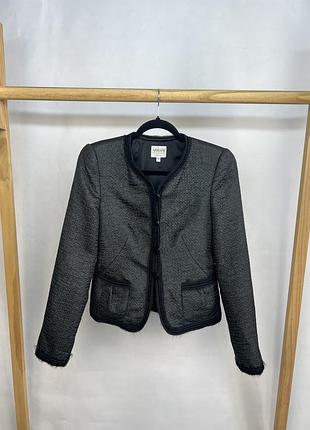 Елегантний жіночий жакет armani collezioni чорного кольору