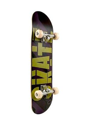 Скейтборд "skate", 7-слойная дека из канадского клена, abec-7, pu колеса 50 мм 84a, до 80 кг