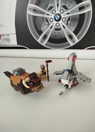 Конструктор lego star wars microfighters: t-16 skyhopper vs. bantha 75265