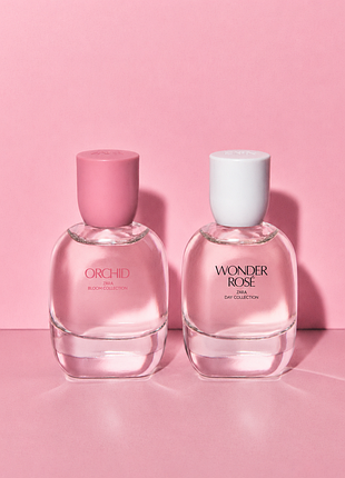 Комплект 2шт без коробки духи zara wonder rose 30ml + парфуми zara orchid 30ml