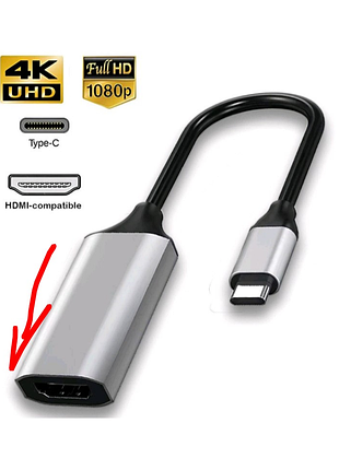 Шнур підключення 
моб. тел. , планшет, 
вхід: type-c

вихід: hdmi 4k

довжина кабелю: 16 см