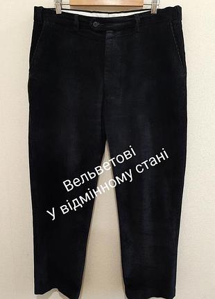 Вельветовые мужские брюки чернильного цвета от george. , р. w36 (xl)