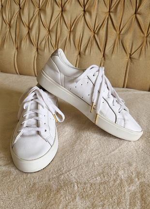 Кеди adidas sleek жіночі білі шкіряні (оригінал)