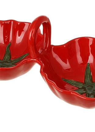 Менажниця керамічна tomato 25*12*9.4 см, червона