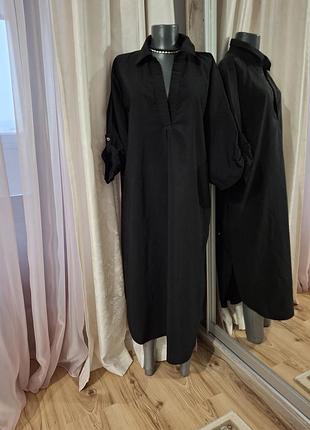 Стильное с разрезами по бокам платье 👗 рубашка