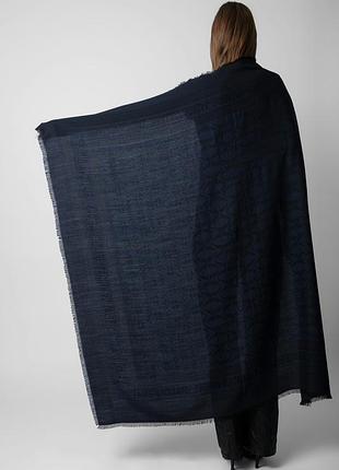 Великий палантин  шарф,хустка 
zadig &voltaire glenn rock logo-jacquard scarf