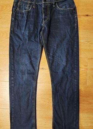 Джинсы мужские синие прямые slim smog, размер s - m