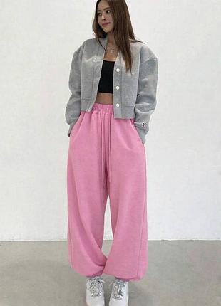 Жіночі спортивні джогери maxi oversize з двонитки люкс. мод. 7164