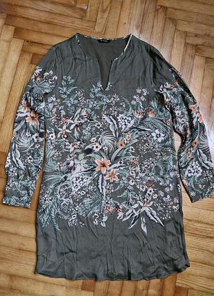 Massimo dutti-чудовое платье в цветочный принт, р.-40