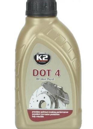 Тормозная жидкость 500ml dot-4 "k2" t1041 brake fluid (12шт/уп)