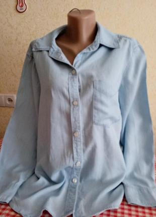 Продам рубашку женскую голубого цвета от h&amp;m