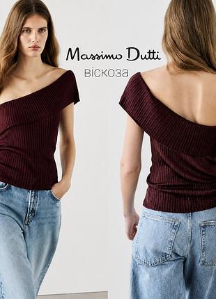 Massimo dutti тон на одно плечо на основе вискозы
