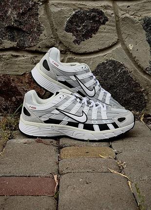 Nike p-6000 | white / grey / black | red detail | bowman series