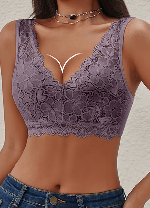 Бесшовный кружевной 🌸 seretilia nx13025077 👙 бюстгальтер без косточек xxl ✨ тонкая эластичная нижнее белье топ