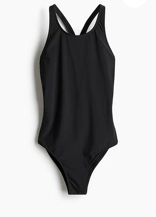Слитный черный купальник h&amp;m move 42 l и 40 m
