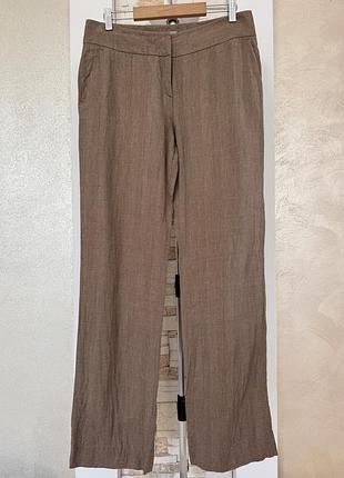 Жіночі брюки з суміші льону та вовни max mara