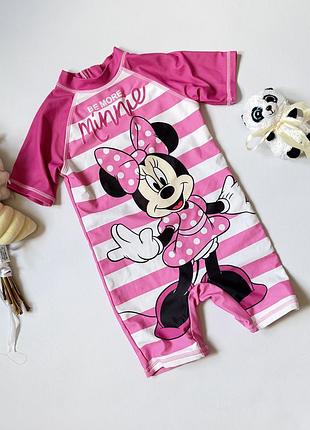 🌸 купальний  сонцезахистний комбінезон disney minnie mouse 2–3 роки 🌸