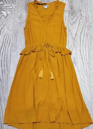 Платье женское h&amp;m горчичного цвета