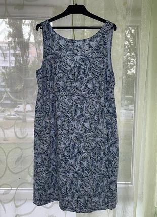 Женское легкое льняное платье сарафан next lino m-l (48-50)