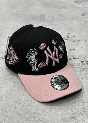 Кепка new era york черная с розовым