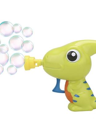 Набір для бульбашок bubble fun динозаврик салатовий з пляшкою 021