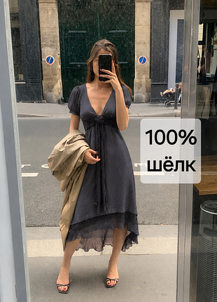 Шовкове плаття преміум бренда laundry industry «robe du soir», л