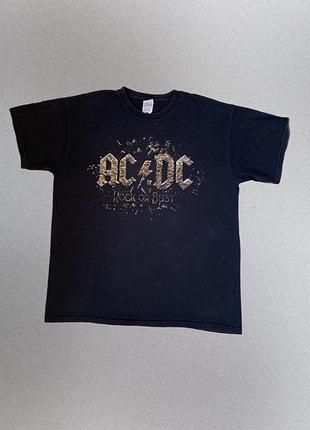 Футболка ac/dc rock or bust world tour 2015 рок мерч