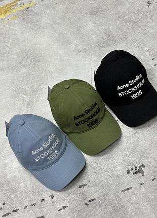 Кепка кacne studios черная / зеленая / голубая