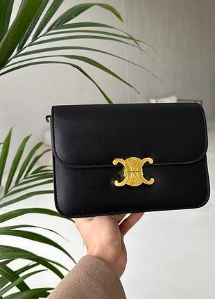 Жіноча сумка celine triumph black big чорна