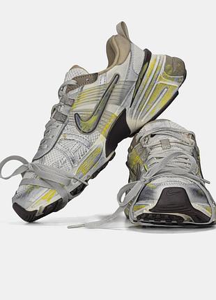 Nike runntek v2k silver beige yellow custom