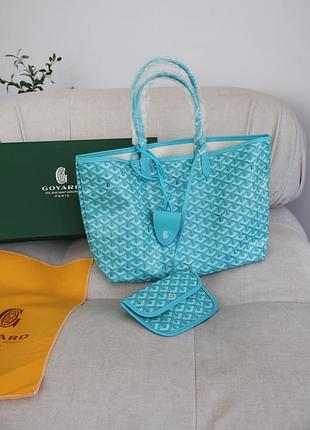 Женская сумка goyard голубая