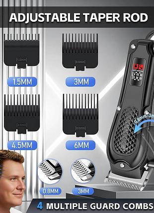 Профессиональная электрическая машинка для стрижки волос с usb-зарядкой, перезаряжаемая, беспроводная