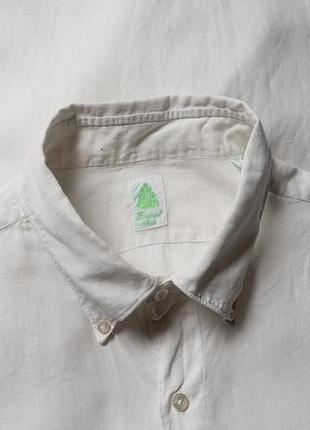 Finamore napoli white linen shirtордard up льняная рубашка [smh017247]
