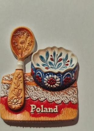 Магнит на холодильник польша poland ложка