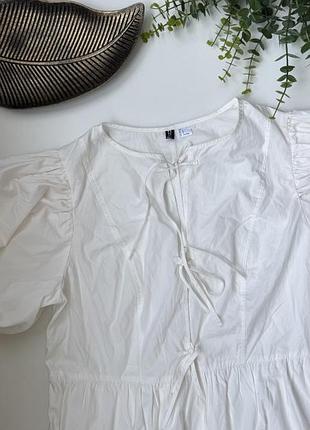 Сукня із обʼємними рукавами та завʼязками h&m
