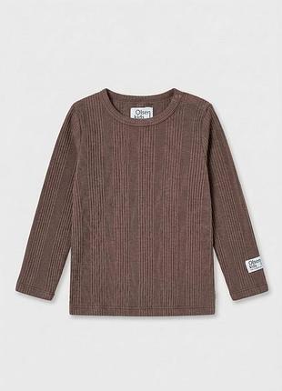 Детский лонгслив для девочки green cotton 80 см шоколадный (25111262)