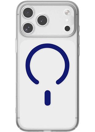 Ультратонкий бампер-накладка pc slim matte с поддержкой magsafe, кнопкой camera control для apple айфон 17 pro blue 2