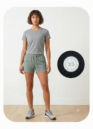 Спортивні шорти lululemon у розмірі xs — серо-зелений меланж (sage green) | стан ідеал